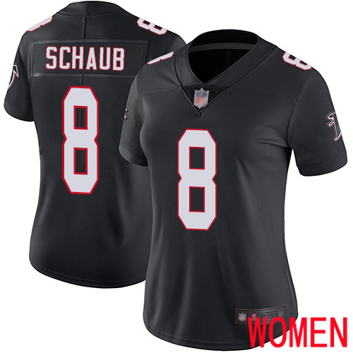 Atlanta Falcons Limited Black Women Matt Schaub Alternate Jersey NFL Football #8 Vapor Untouchable->women nfl jersey->Women Jersey